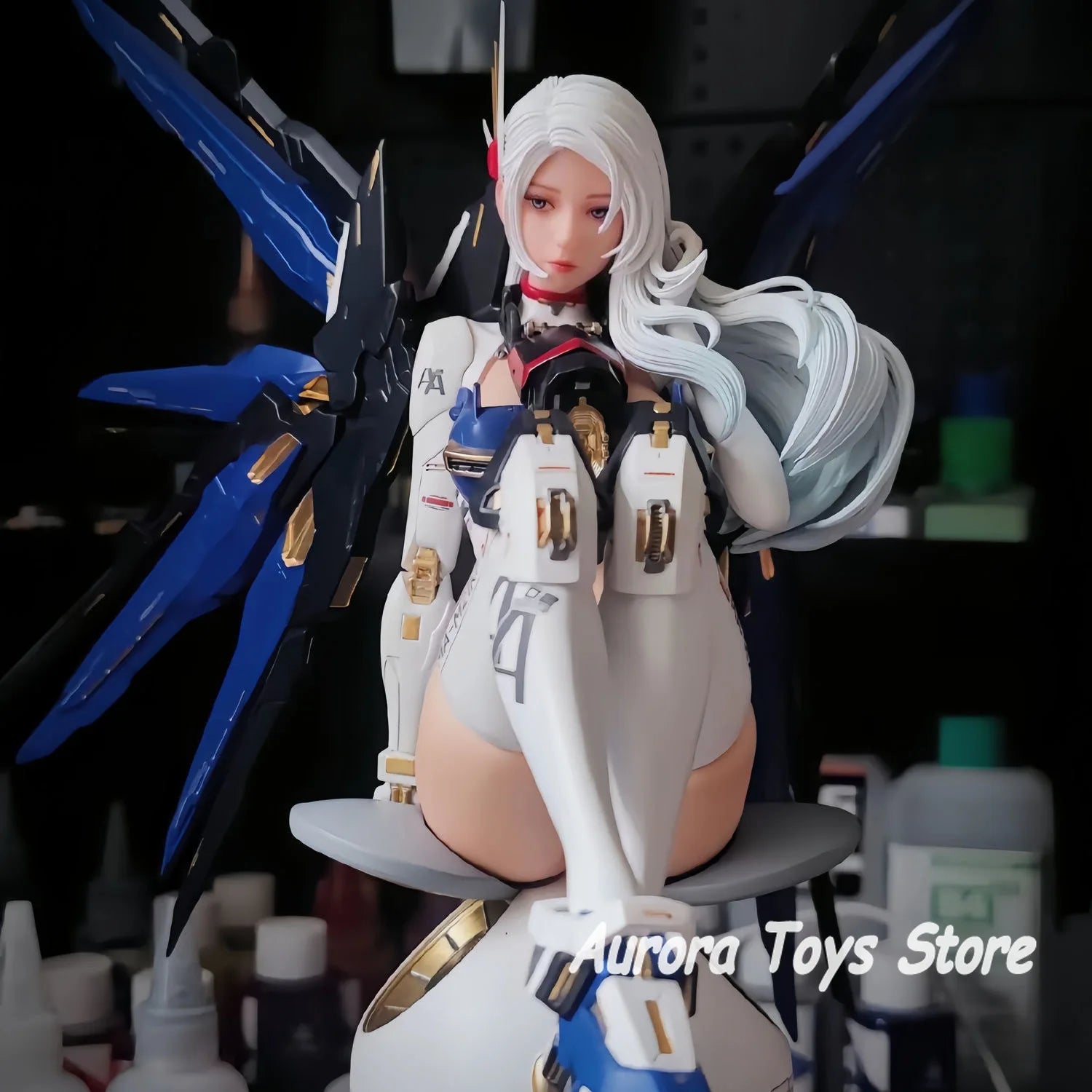 36Cm Anime Figure Mobile Suit Girl Figure GUNDAM Girl Figure Action Figures Pvc Statue Collection Model Toys Gifts