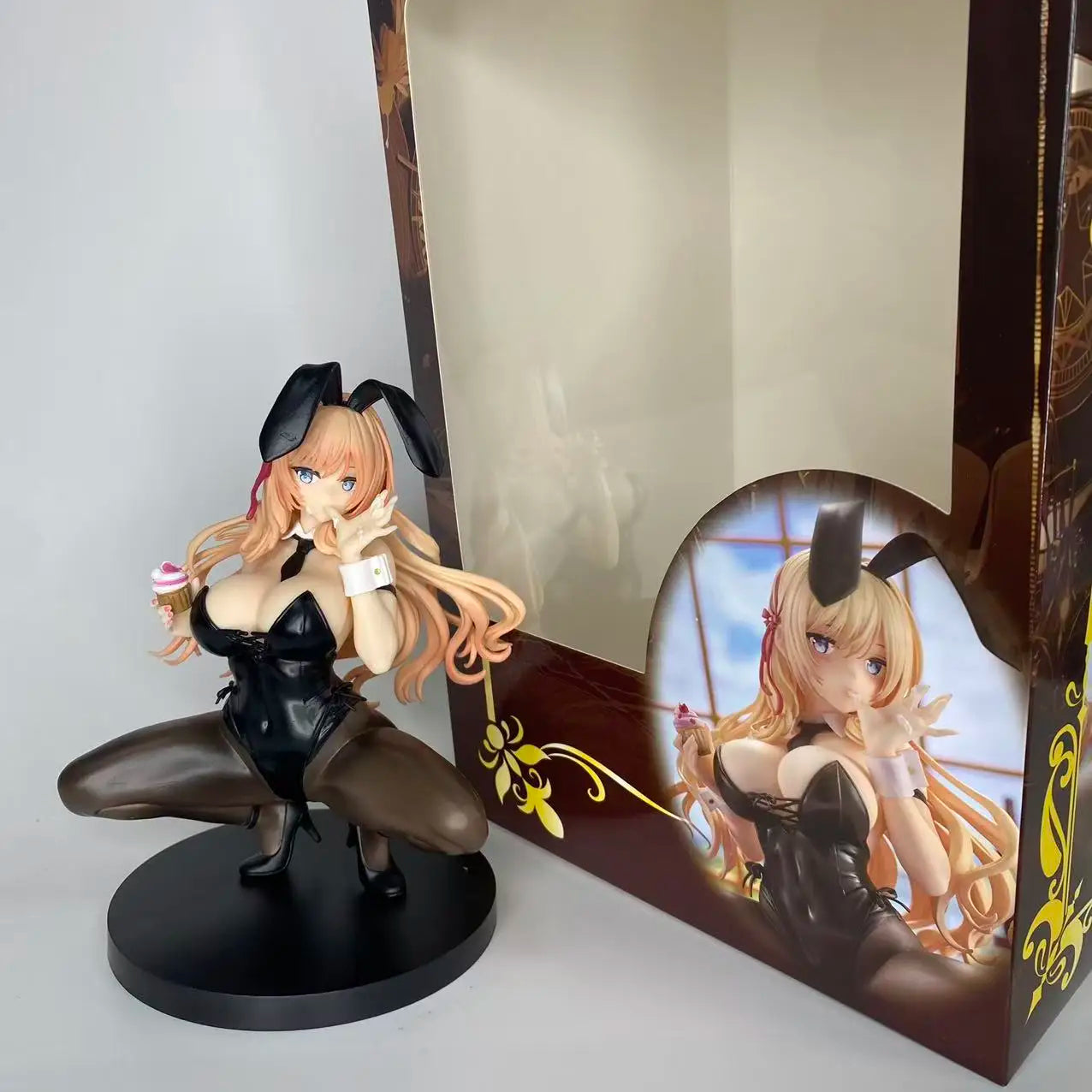 Anime Ice Cream Bunny Girl Sauce 1/6 Scale Domestic Animation Hand Model Beautiful Girl Statue Decorative Collectible