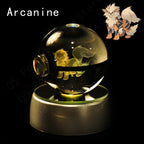 Pokemon Crystal Ball 3D Pikachu Mewtwo Gengar Pokeball 3D Night Light Lamp Glass Statue Pokemon Crystal Ball Kids Birthday Gift