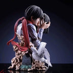 Attack on Titan Anime Figures Eren Jaeger Mikasa Ackerman Action 22CM Statue One Last Kiss Model Collect Desk Decor Toys Gifts