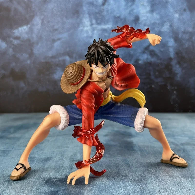 Anime Figures One Piece Monkey D. Luffy 18Cm Luffy Figures Battle Style Action Collection PVC Model Doll Toys Kid Birthday Gifts