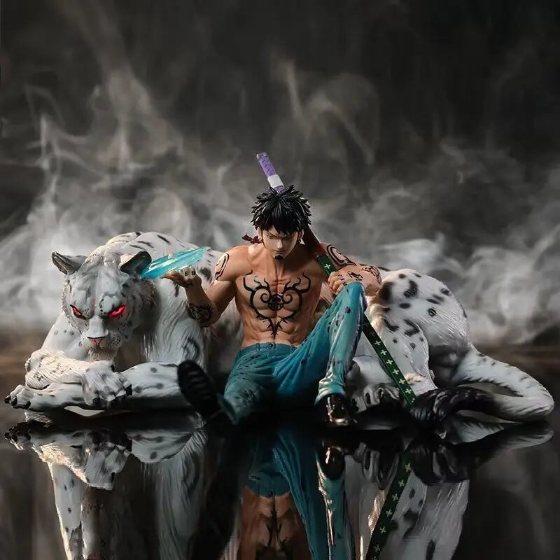 One Piece Anime Figurine Sitting Posture Trafalgar Law Operation Room Action Figures Pvc Model Collection Decoration Toys Gift