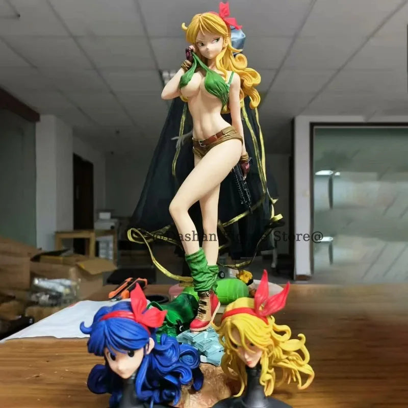 Dragon Ball Z Figurine Lunch Action Figure 3 Heads Toys 30Cm PVC Anime Collection Ranchi Lunch Figures Statue Model Doll Gifts