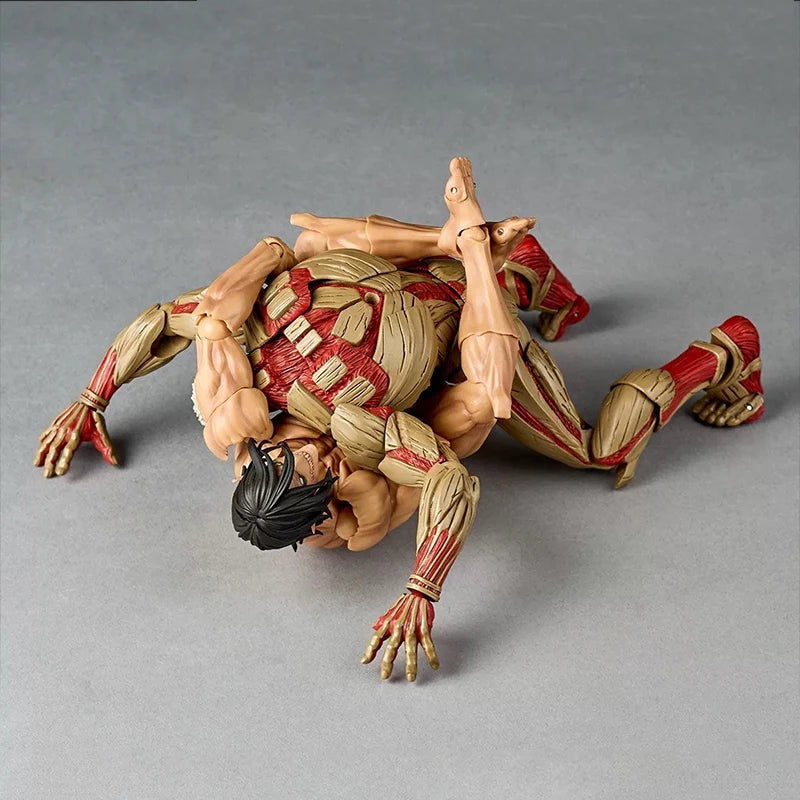 Kaiyodo Armored Titan Figures Revoltech AMAZING YAMAGUCHI Attack on Titan Eren Jaeger Anime Action Figures Ko Model Toys Gift