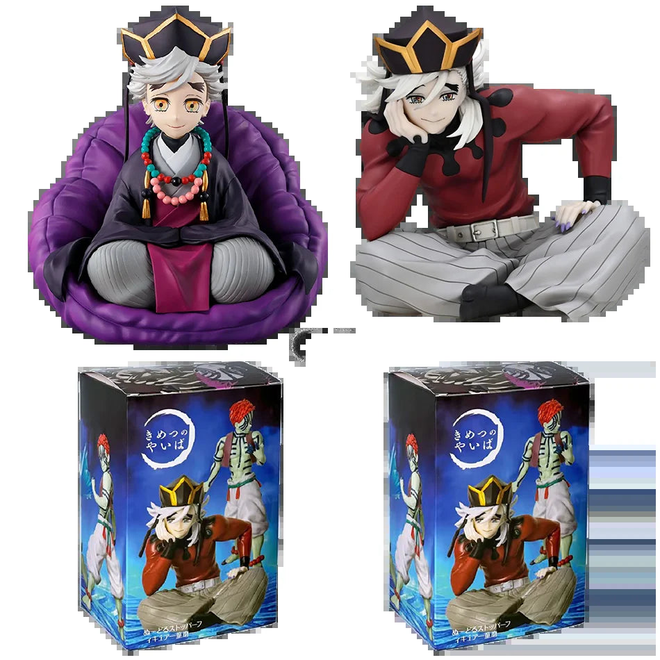 2 Kinds Anime Demon Slayer Douma Premium Chokonose Noodle Stopper Anime Figure Action Figures Collection PVC Model Toys