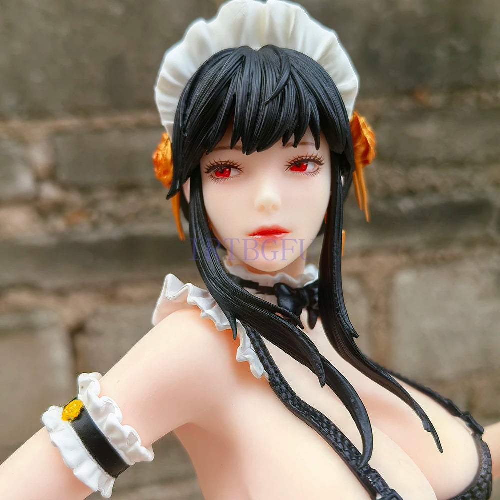 32Cm Spy × Family Yor Forger Maid Ver Chiyan Studio Girl Toy Anime Figures PVC Action Figure Toy Game Collection Model Doll