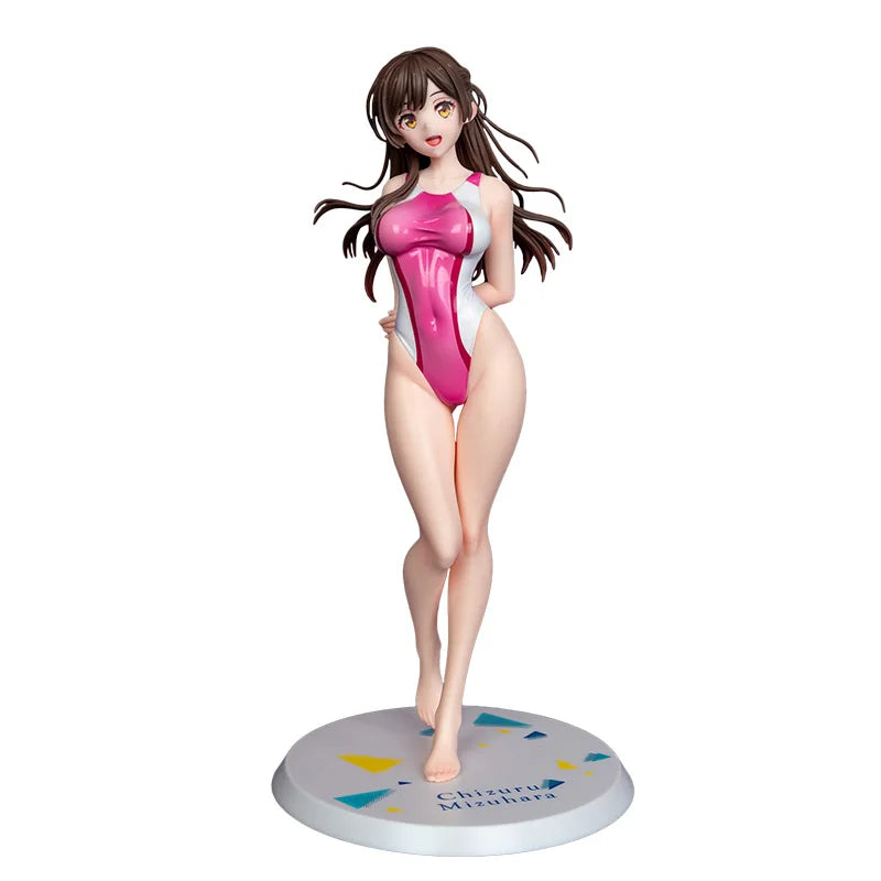 25Cmrent a Girlfriend Qianhe Mizuhara Swimwear Anime Figure Kanojo Okarishimasu Ichinose Action Figure Model Sexy Action Figures