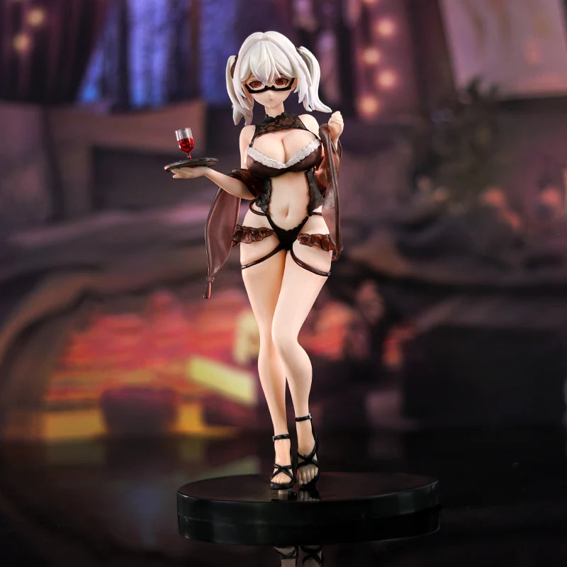 26Cm Anime Shiny Series Waitress Cynthia Figure Hentai Adult Toys Female Action Figure Toys Hobbies Girl Sexy Girl Figurine