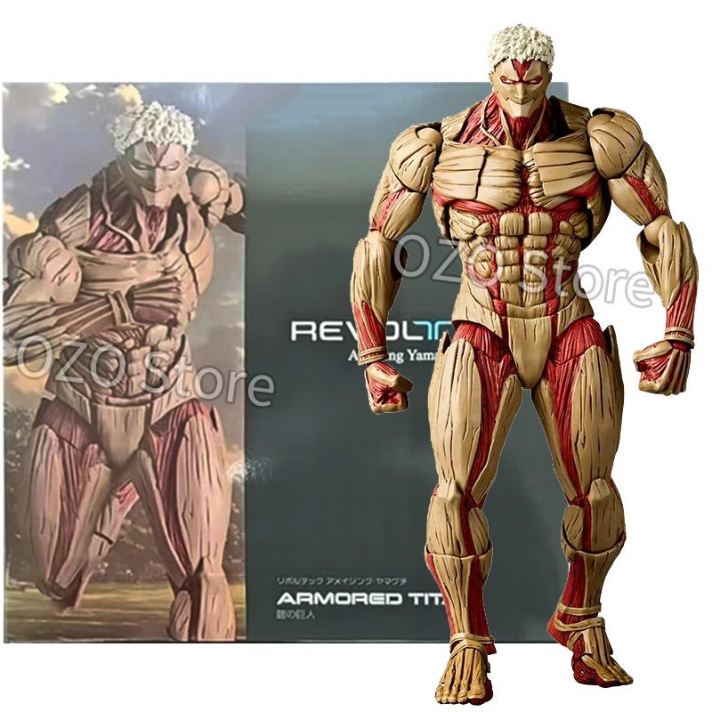 Kaiyodo Armored Titan Figures Revoltech AMAZING YAMAGUCHI Attack on Titan Eren Jaeger Anime Action Figures Ko Model Toys Gift