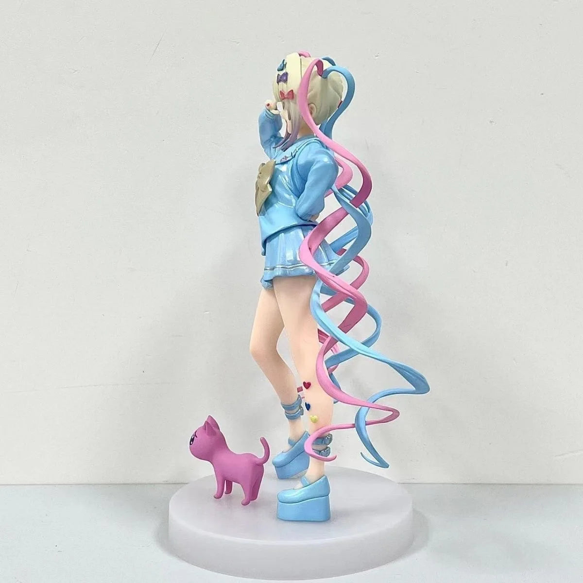 Needy Girl Overdose Anime Figure with Cat Action Figures Virtual Uploader PVC Collection Model Ornaments Toys Brithday Gifts