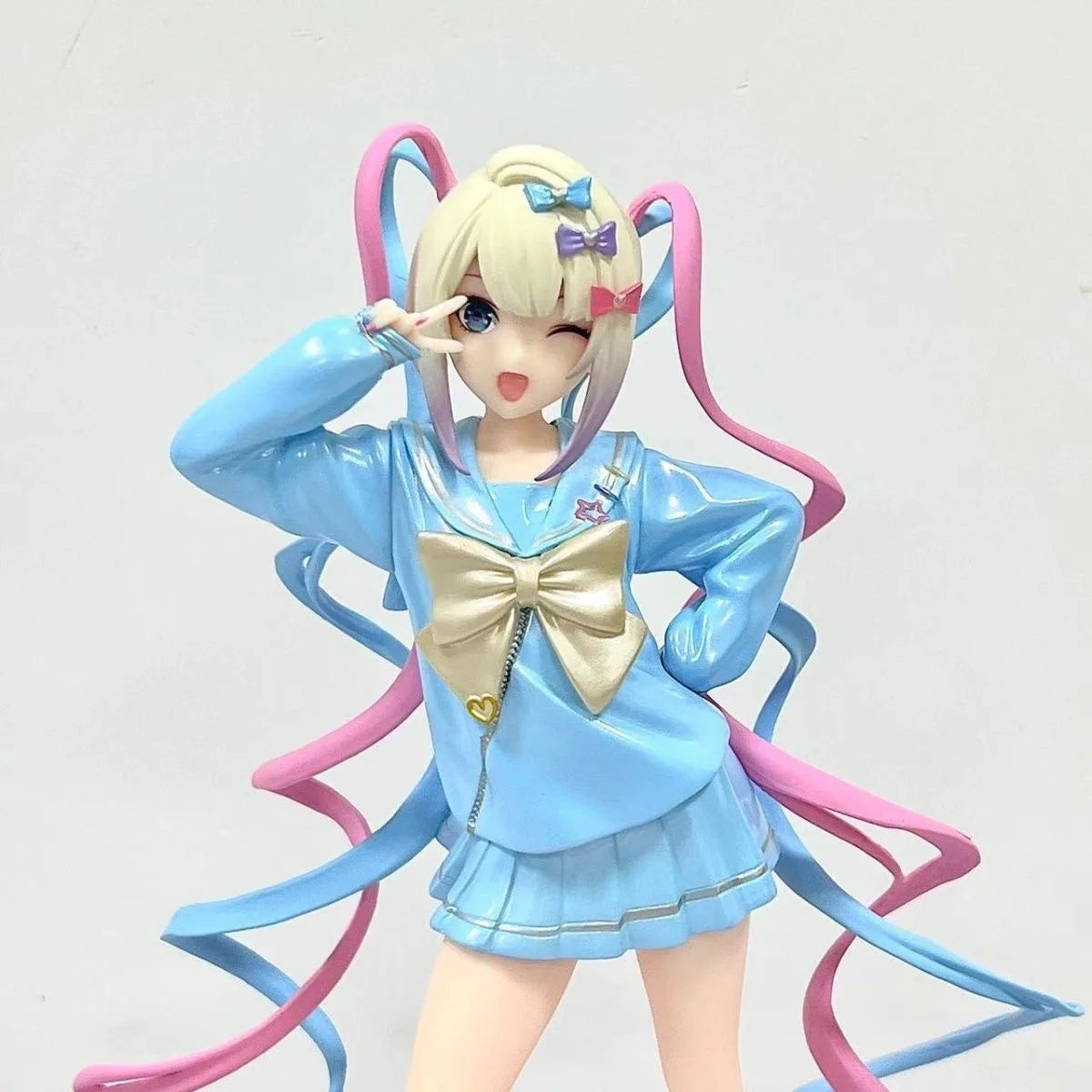 Needy Girl Overdose Anime Figure with Cat Action Figures Virtual Uploader PVC Collection Model Ornaments Toys Brithday Gifts