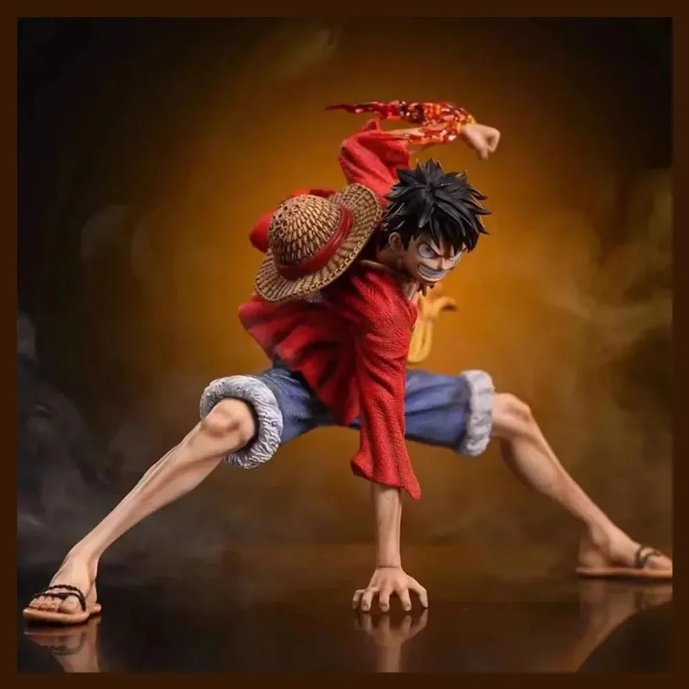 Anime Figures One Piece Monkey D. Luffy 18Cm Luffy Figures Battle Style Action Collection PVC Model Doll Toys Kid Birthday Gifts
