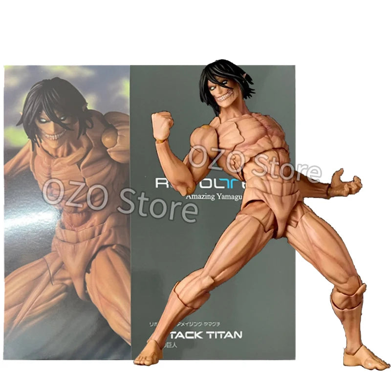Kaiyodo Armored Titan Figures Revoltech AMAZING YAMAGUCHI Attack on Titan Eren Jaeger Anime Action Figures Ko Model Toys Gift